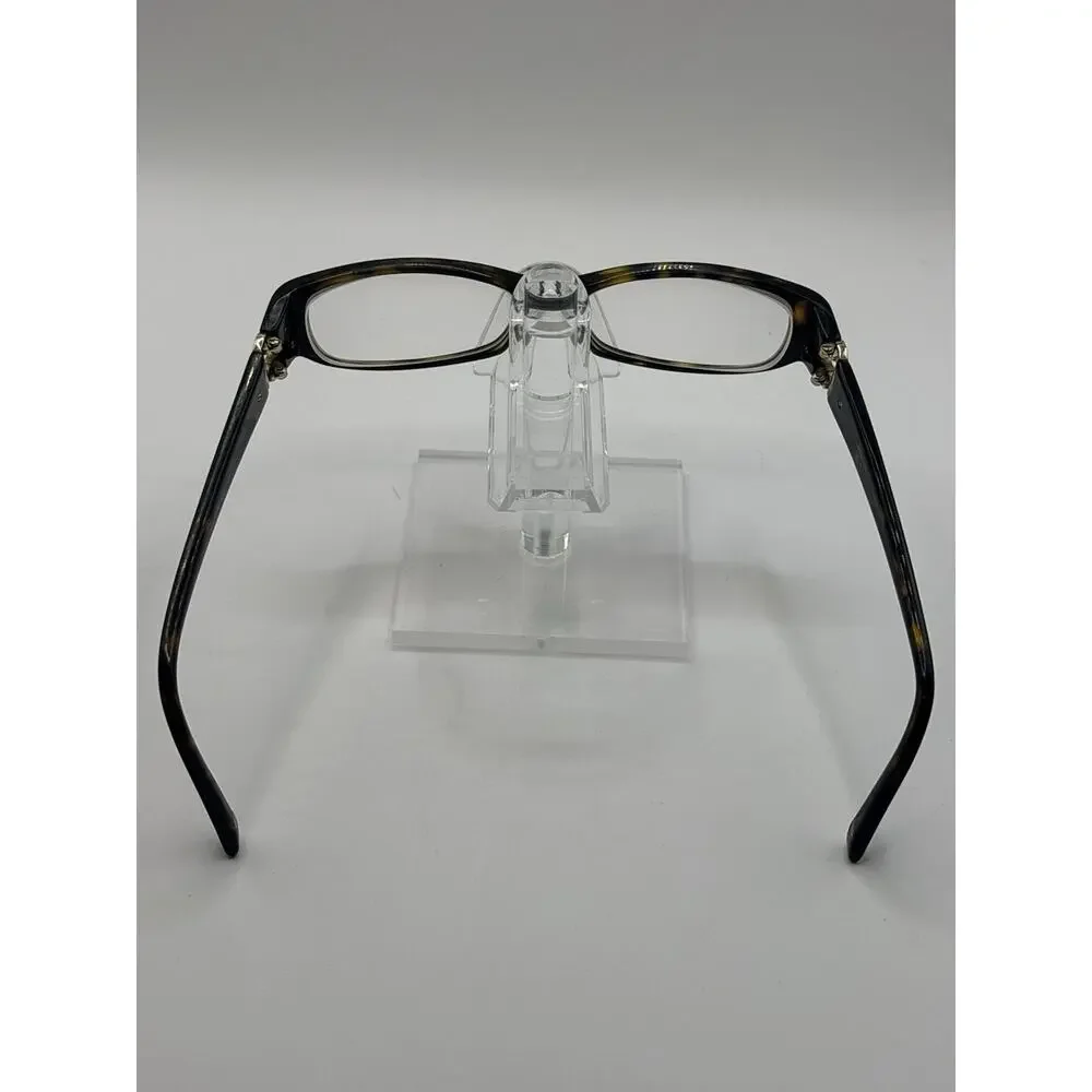 Bebe Womens Eyeglasses Tortoise Brown Gold Embellished Rectangle Frames 140